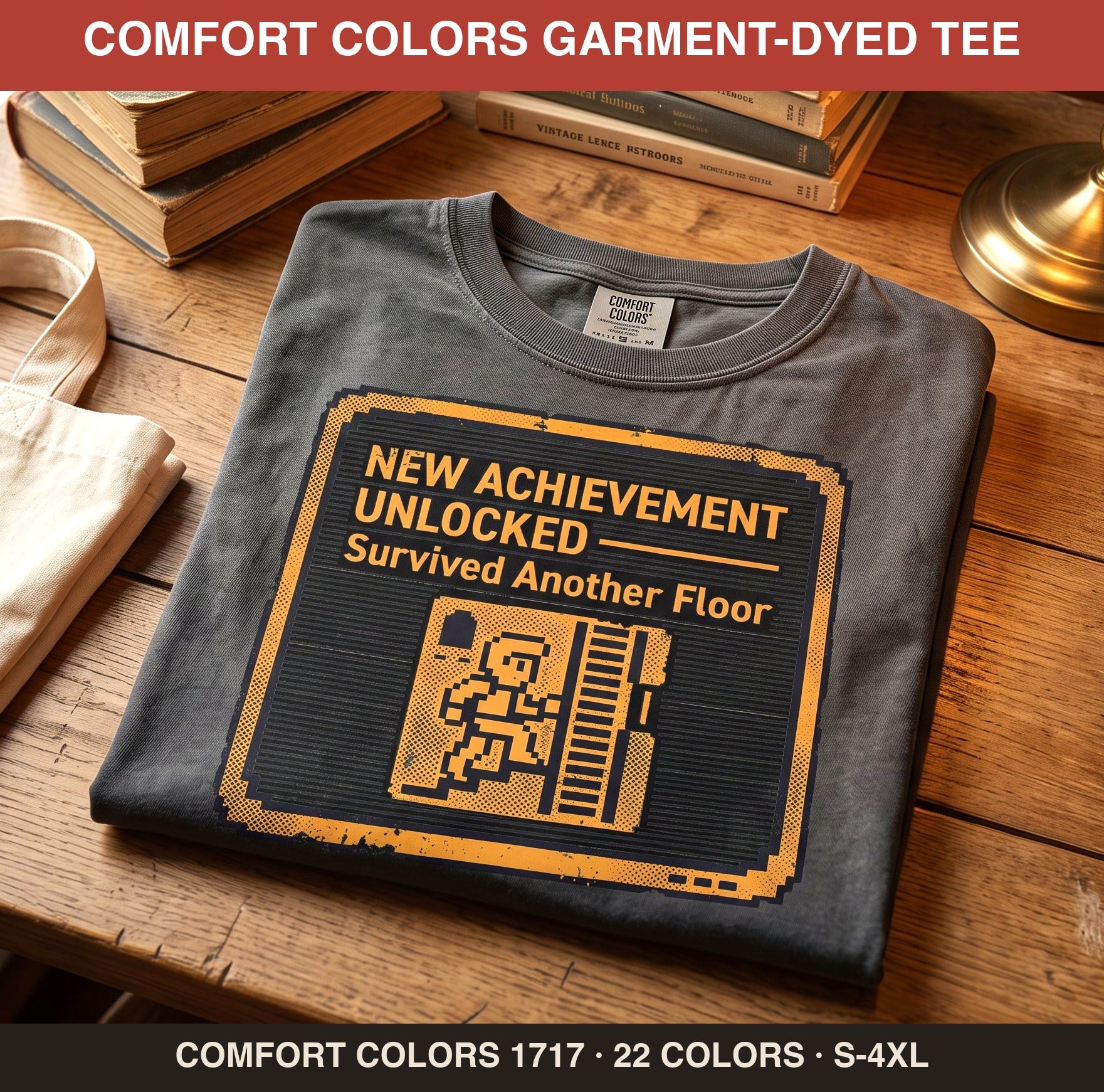 New Achievement Unlocked Shirt, Litrpg Dungeon Crawler Tee, Comfort Colors® Gamer Shirt, Funny Fantasy Book Lover Gift, Achievement Tee