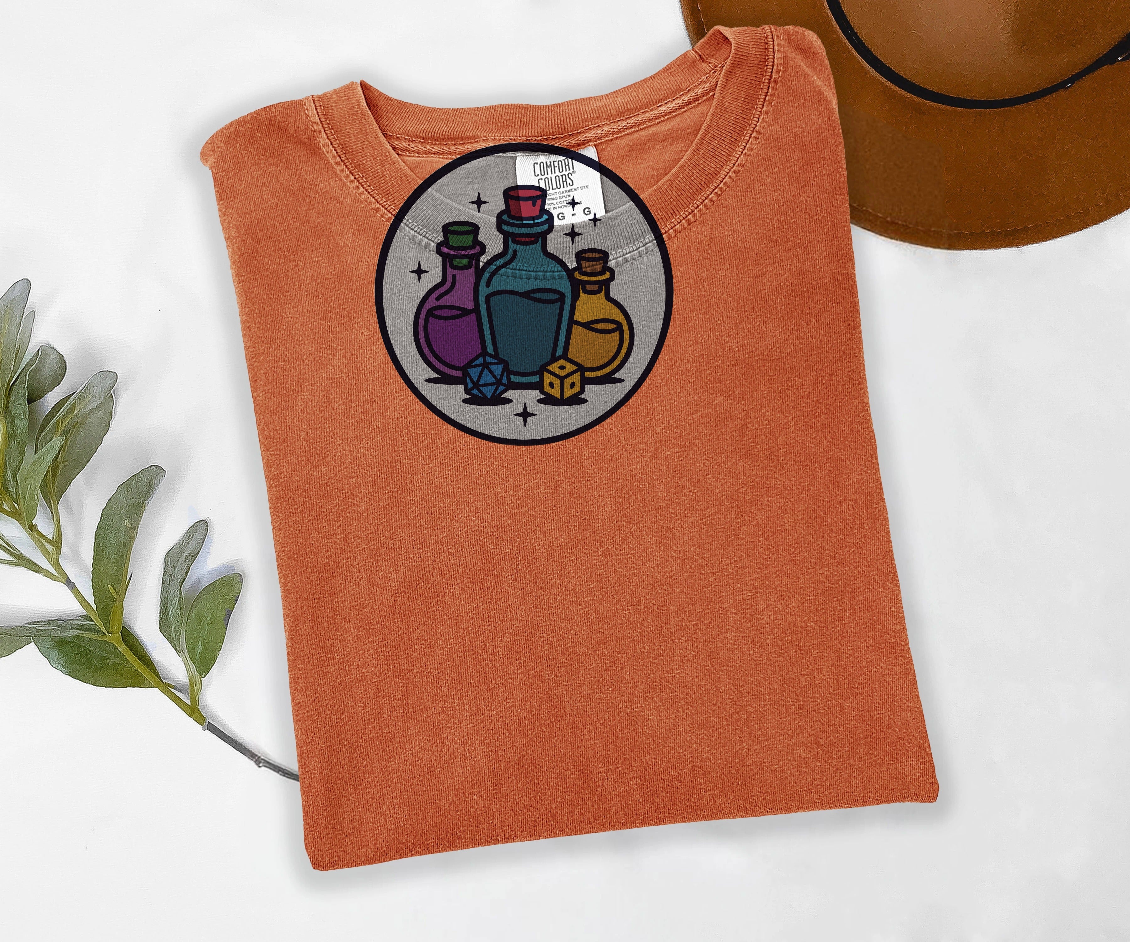 Potion And Dice Tee, Tabletop RPG Shirt, Fantasy Gamer Tee, Comfort Colors Roleplaying Shirt, Game Night Gift