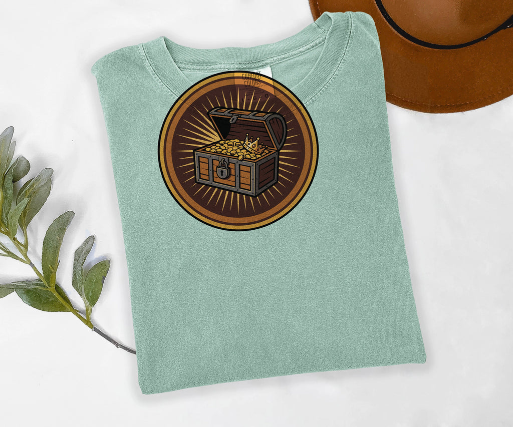 Treasure Chest Tee, RPG Gamer Shirt, Loot Emblem Tee, Comfort Colors Video Game Shirt, Gamer Gift