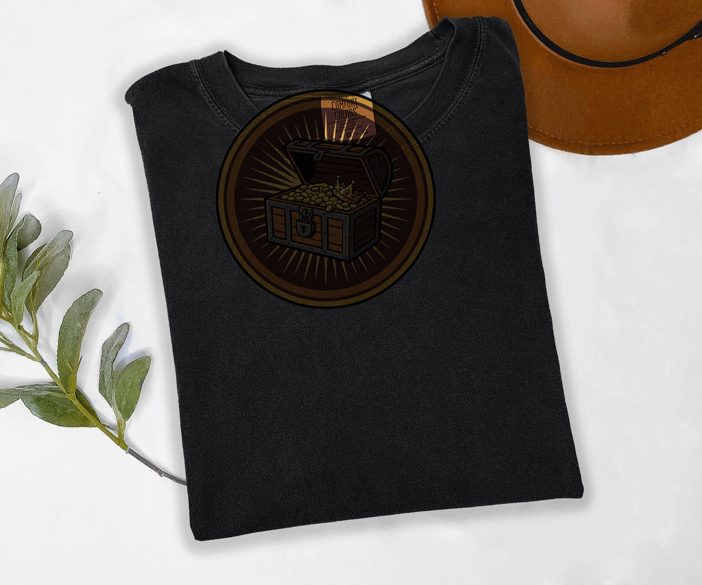 Treasure Chest Tee, RPG Gamer Shirt, Loot Emblem Tee, Comfort Colors Video Game Shirt, Gamer Gift