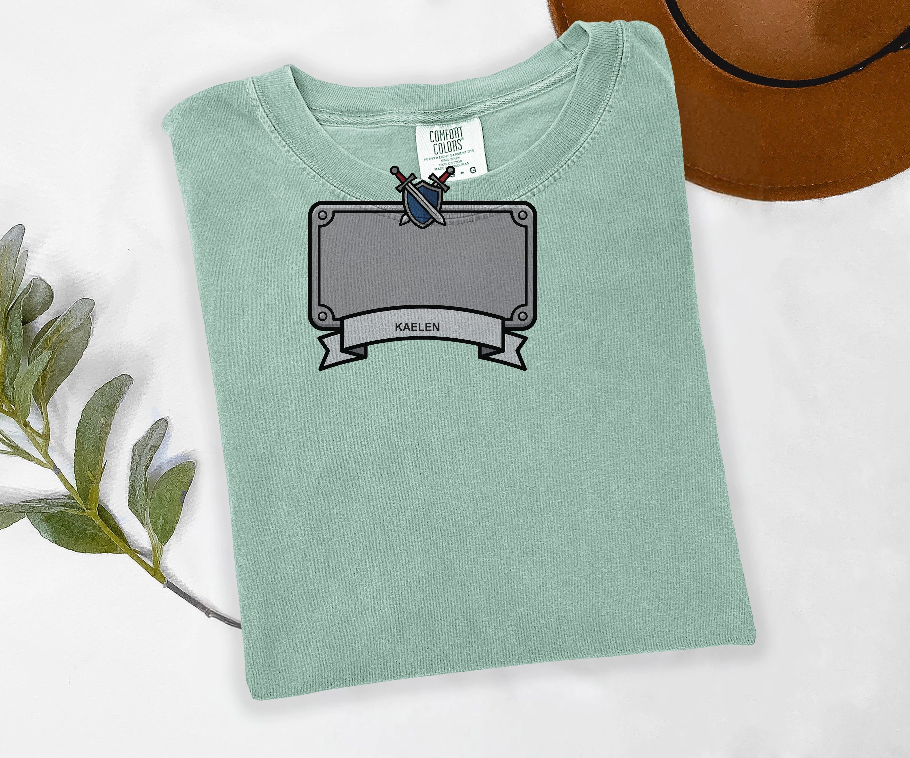 Custom Adventurer Name Tee, Personalized RPG Gamer Shirt, Your Name Printed, Comfort Colors Gaming Tee, Gamer Gift