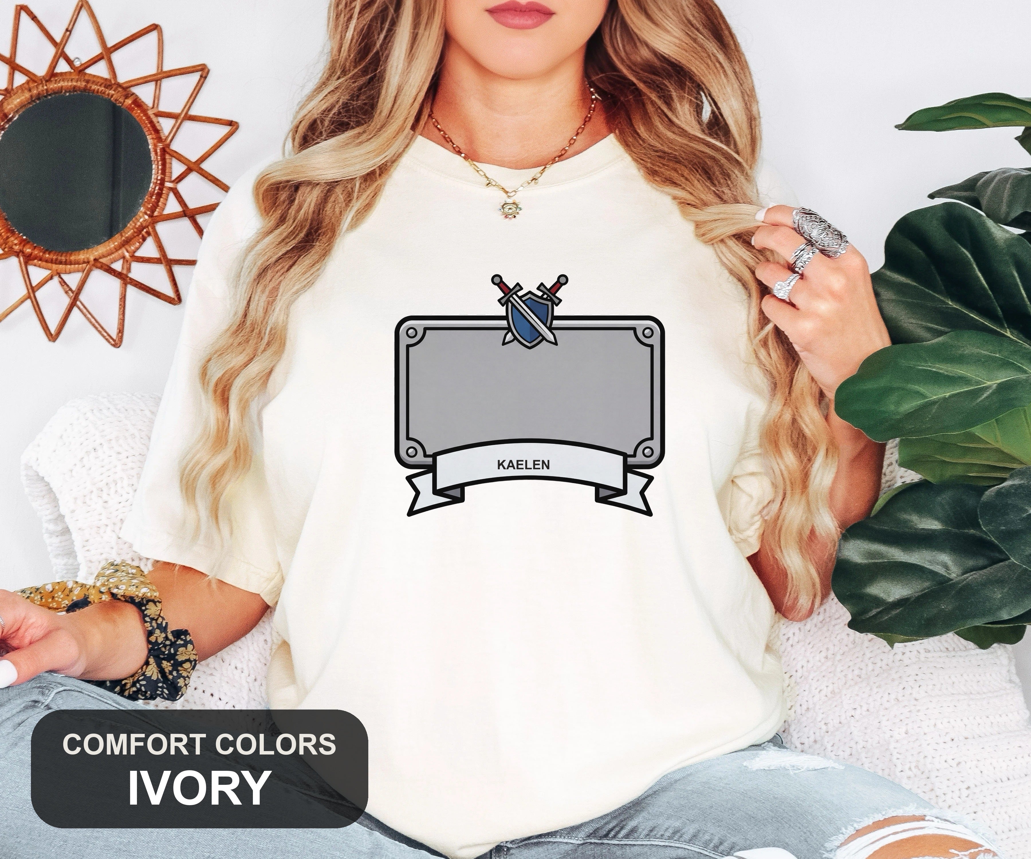 Custom Adventurer Name Tee, Personalized RPG Gamer Shirt, Your Name Printed, Comfort Colors Gaming Tee, Gamer Gift