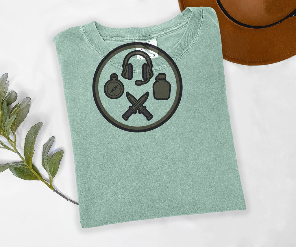 Loadout Tee, FPS Gamer Shirt, Gaming Gear Emblem Tee, Comfort Colors Shooter Shirt, Gamer Gift