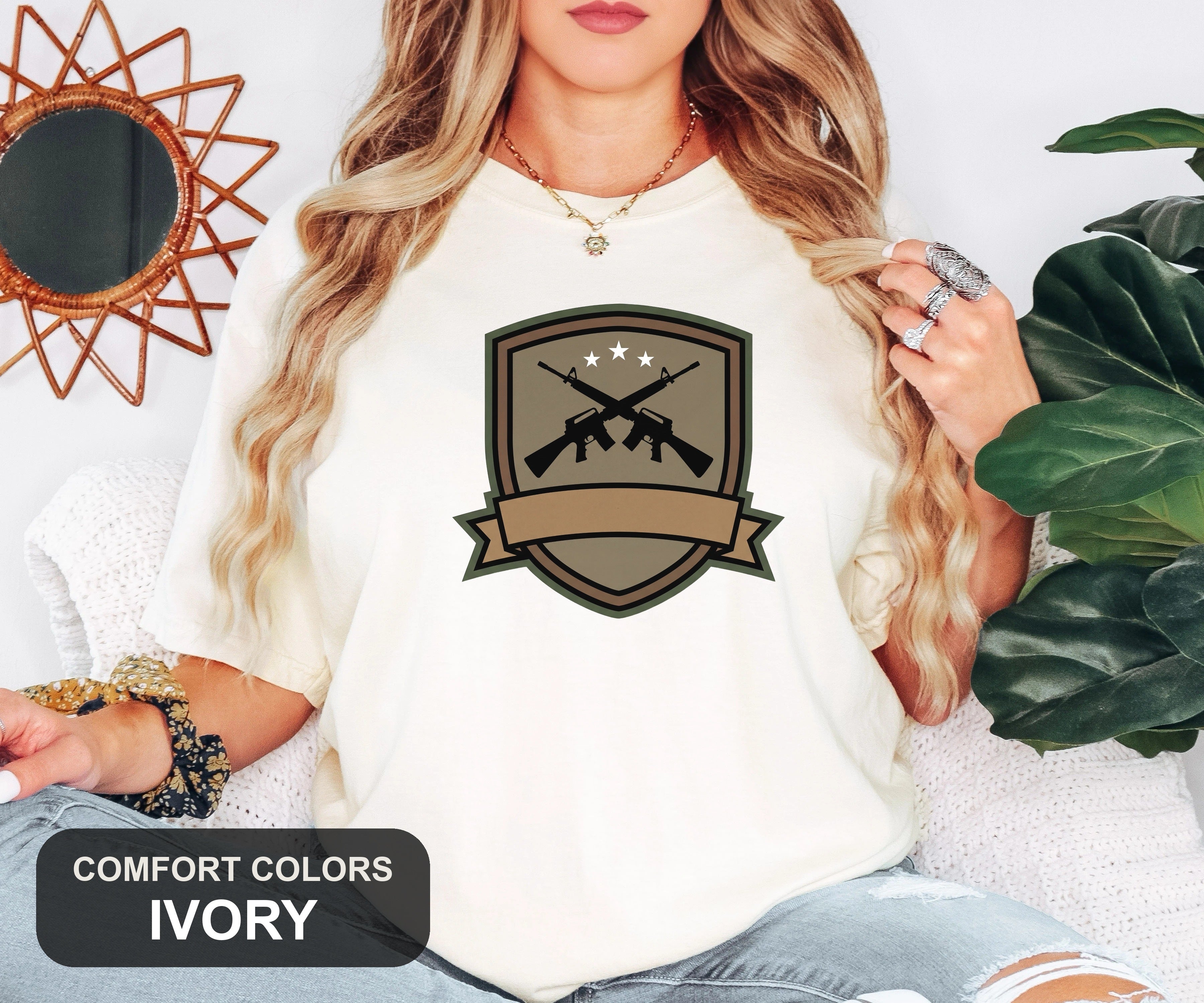 Custom Squad Patch Tee, Personalized FPS Gamer Shirt, Your Callsign Printed, Comfort Colors Shooter Tee, Gaming Gift