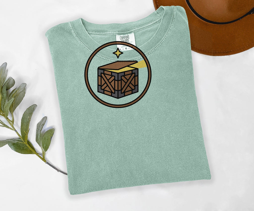Loot Drop Tee, MMO Gamer Shirt, Raid Loot Emblem Tee, Comfort Colors MMORPG Shirt, Nerdy Gift