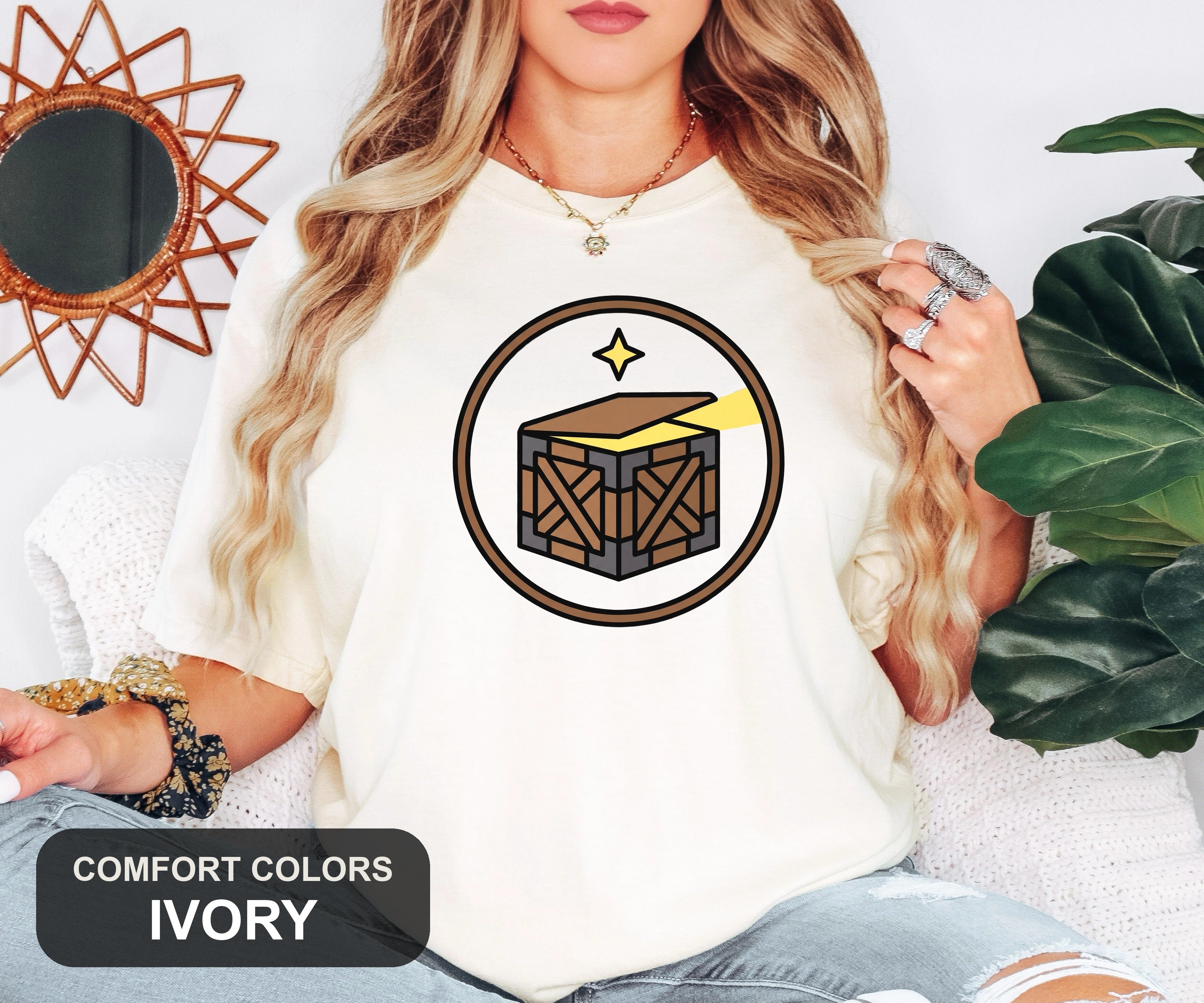 Loot Drop Tee, MMO Gamer Shirt, Raid Loot Emblem Tee, Comfort Colors MMORPG Shirt, Nerdy Gift