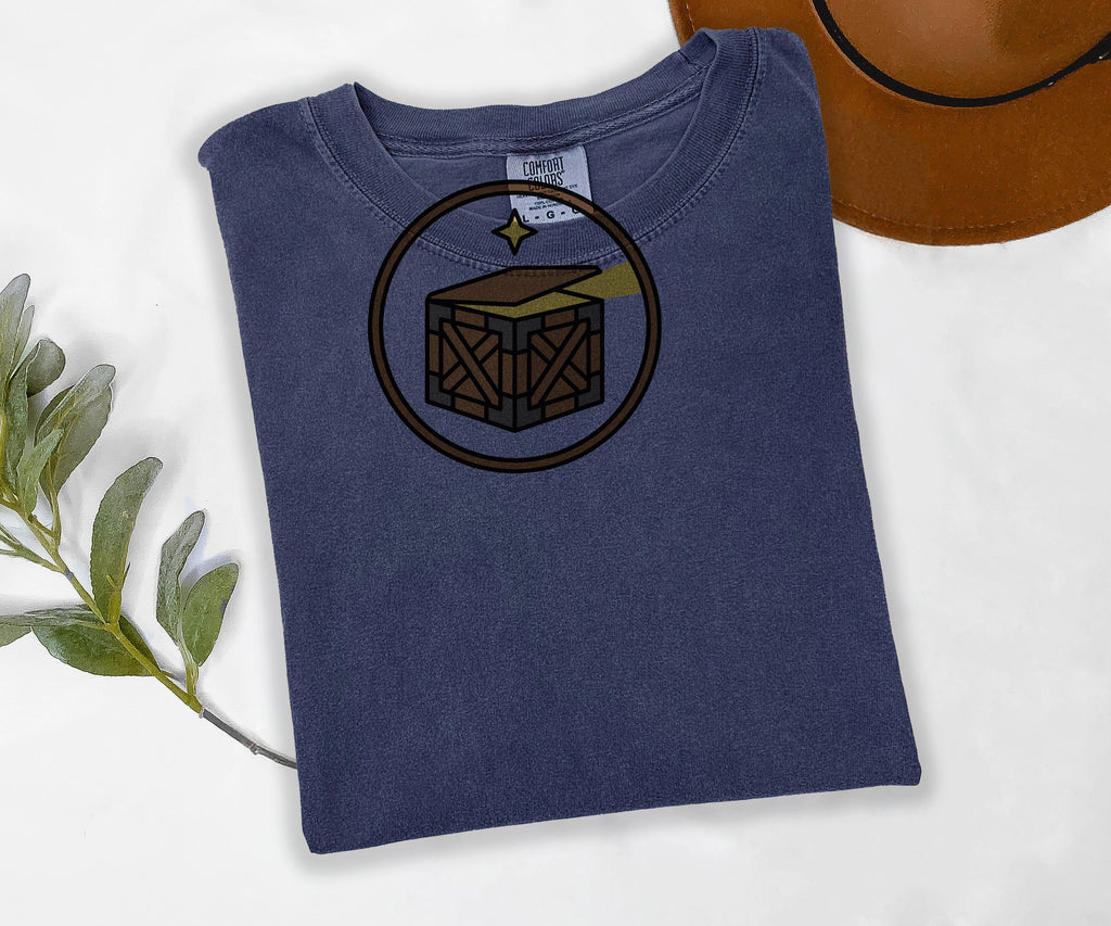 Loot Drop Tee, MMO Gamer Shirt, Raid Loot Emblem Tee, Comfort Colors MMORPG Shirt, Nerdy Gift