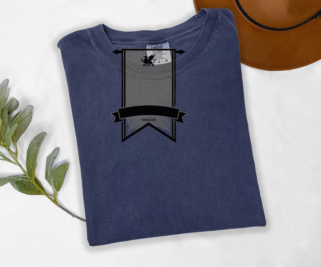Custom Guild Banner Tee, Personalized MMO Gamer Shirt, Your Guild Name, Comfort Colors MMORPG Tee, Gaming Gift