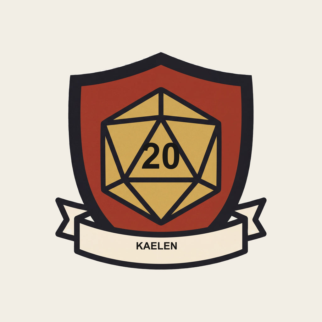Custom Character Crest Tee, Personalized Tabletop RPG Shirt, Your Character Name, Comfort Colors® D20 Tee, Gamer Gift