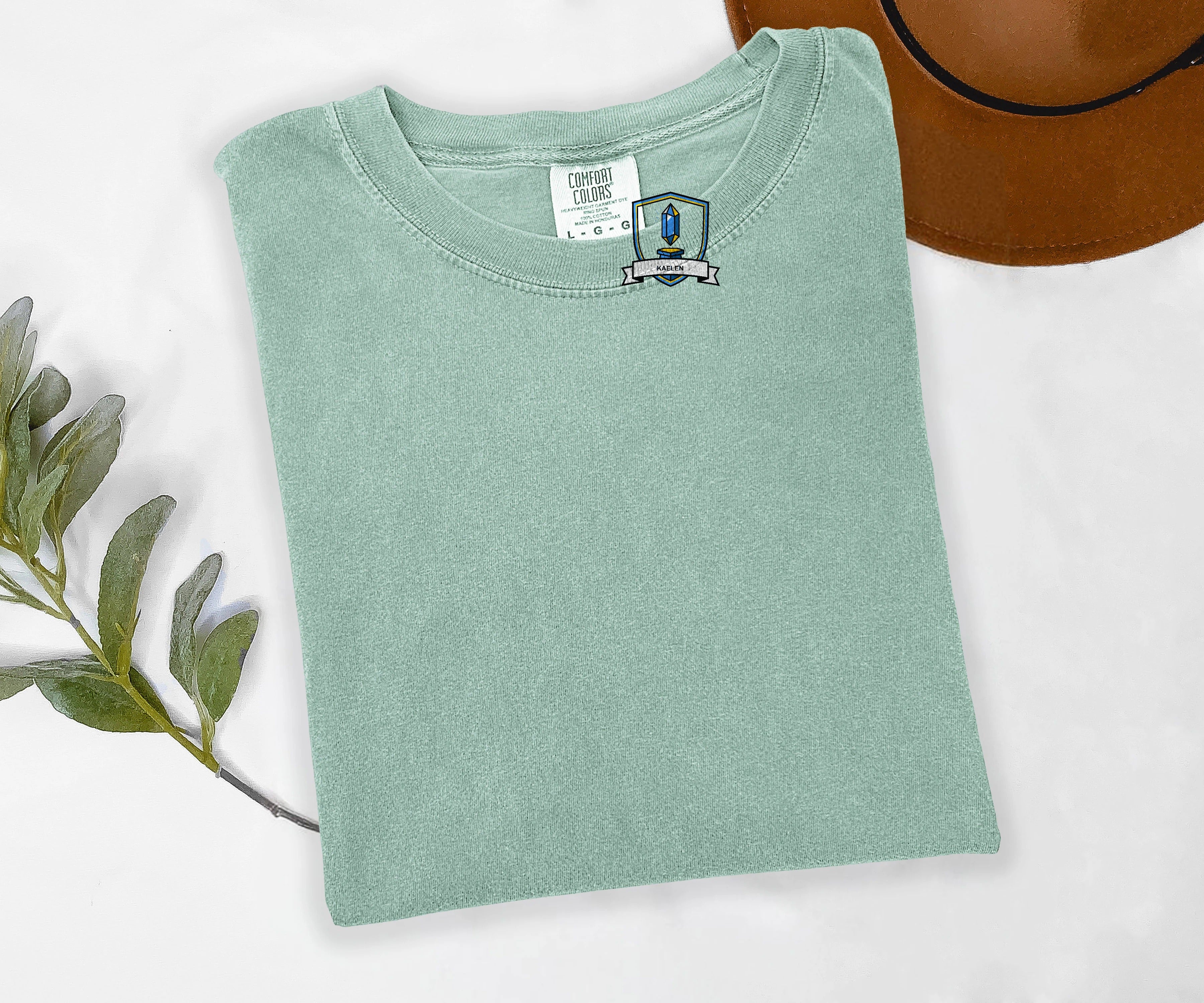 Custom Embroidered Save Point Tee, Personalized RPG Gamer Gift, Your Name Stitched, Comfort Colors Gaming Shirt