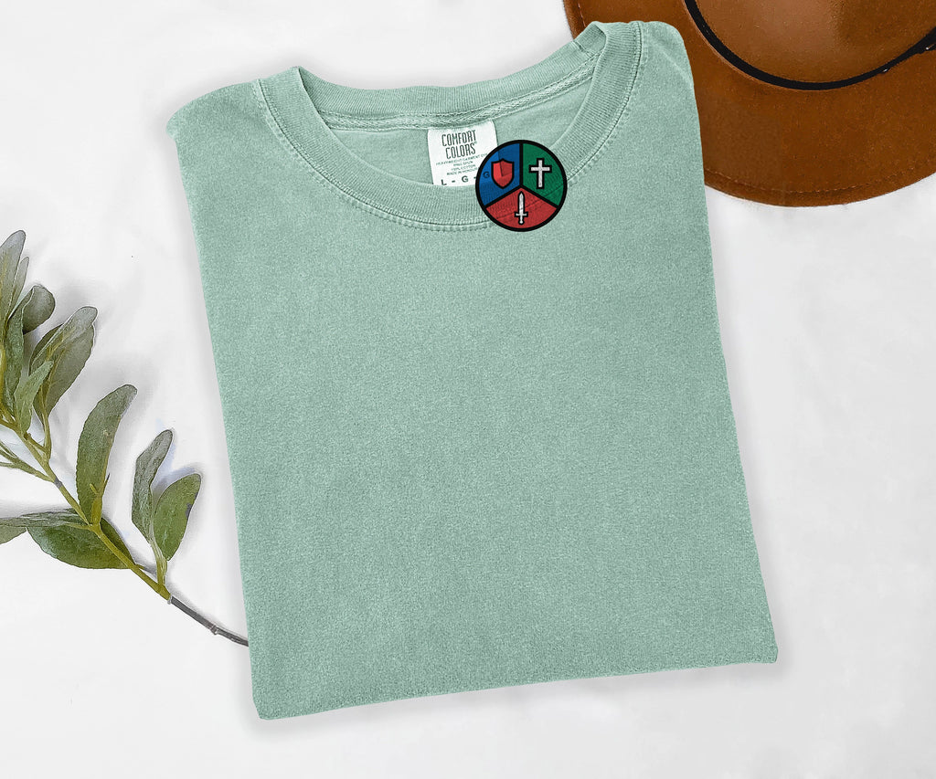 Embroidered Tank Healer DPS Tee, MMO Gamer Gift, Stitched Gaming Shirt, Comfort Colors MMORPG Tee, Nerdy Gift