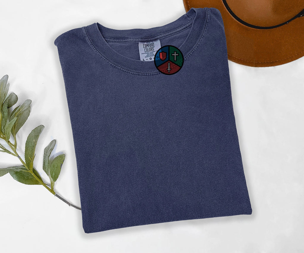 Embroidered Tank Healer DPS Tee, MMO Gamer Gift, Stitched Gaming Shirt, Comfort Colors MMORPG Tee, Nerdy Gift