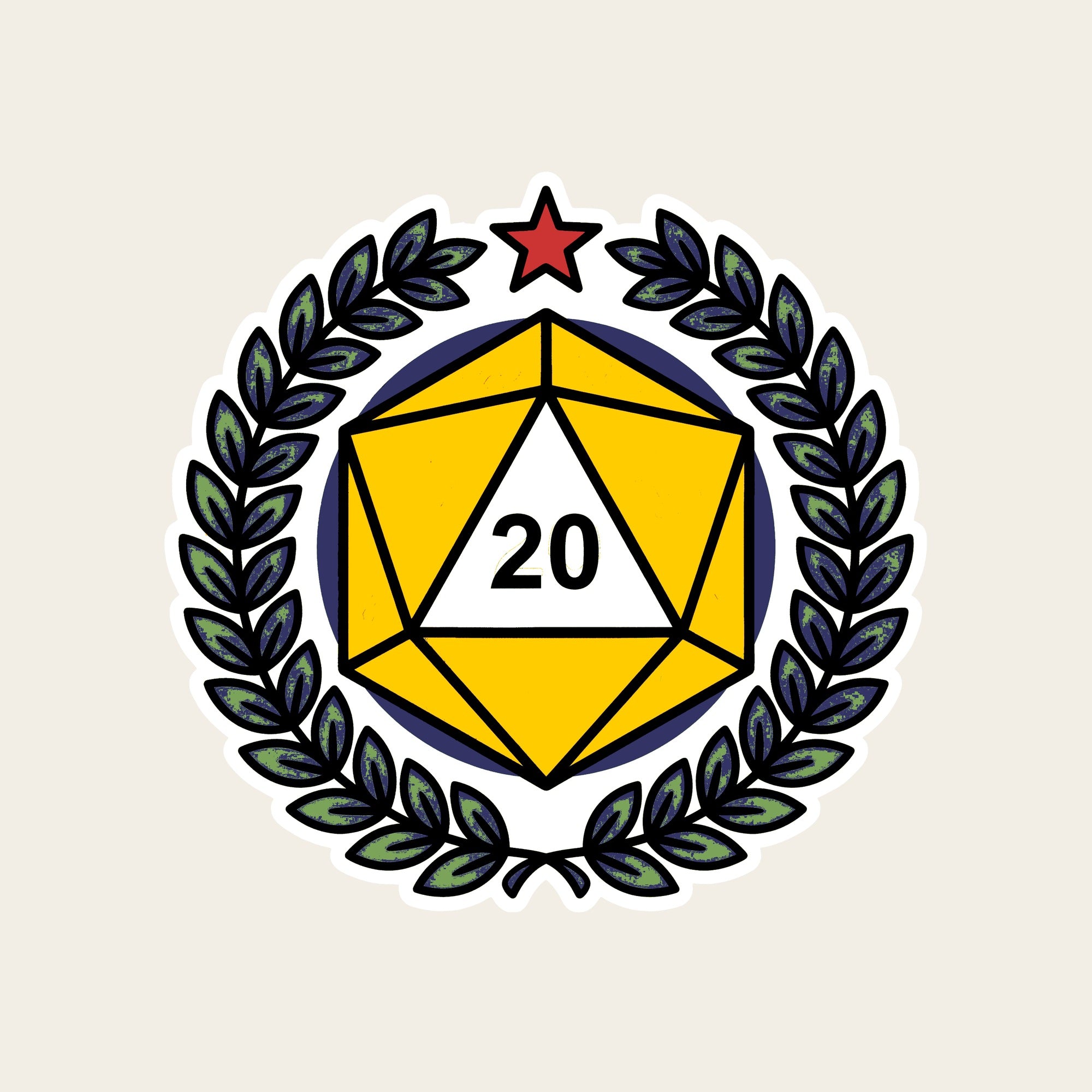 Embroidered D20 Crest Tee, Tabletop RPG Gift, Stitched Dice Shirt, Comfort Colors® Roleplaying Tee, Gift For Game Night, Nerdy Gift For Him