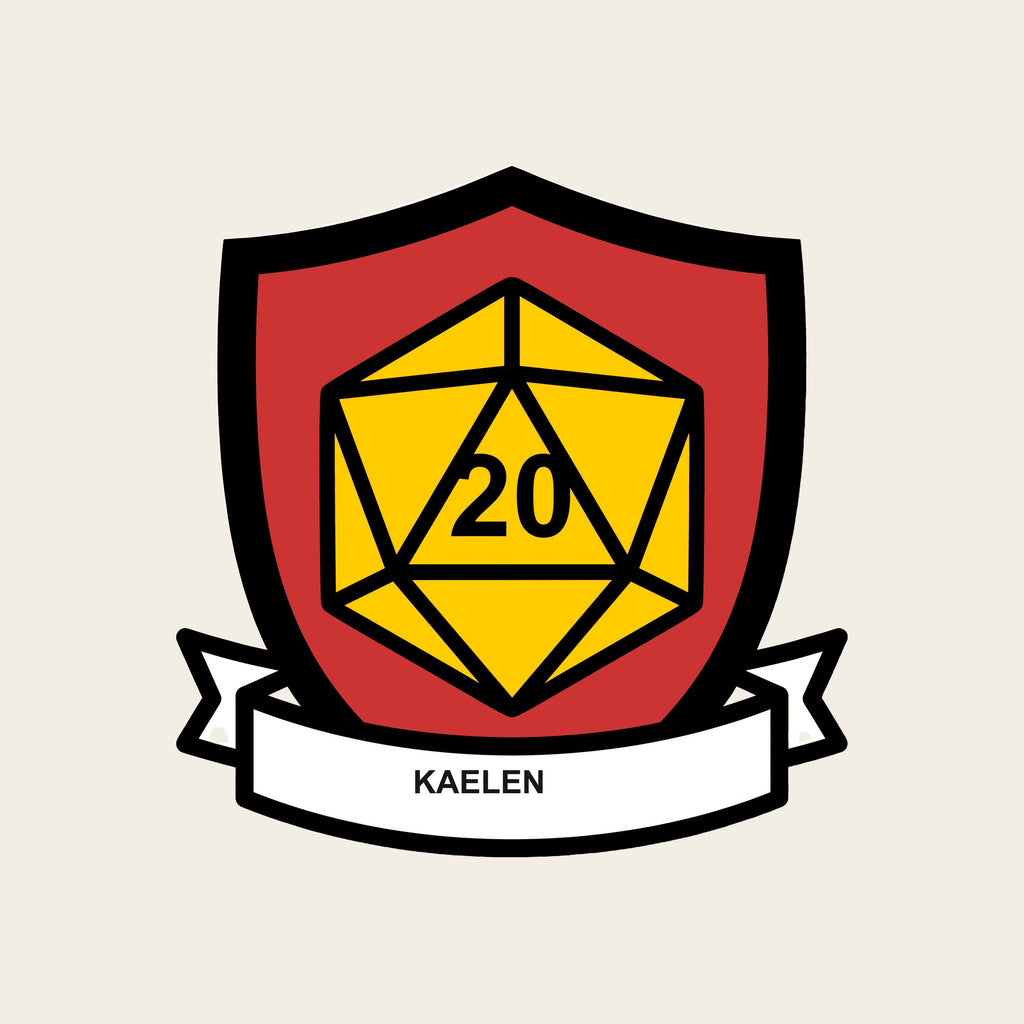 Custom Embroidered Character Crest Tee, Personalized Tabletop RPG Gift, Character Name Stitched, Comfort Colors® D20 Shirt