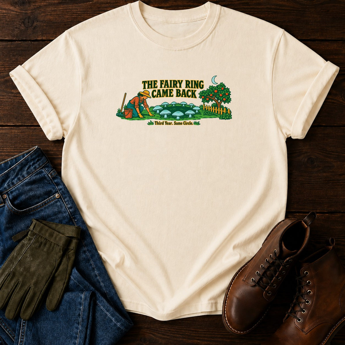 The Fairy Ring Came Back T-Shirt — Ivory