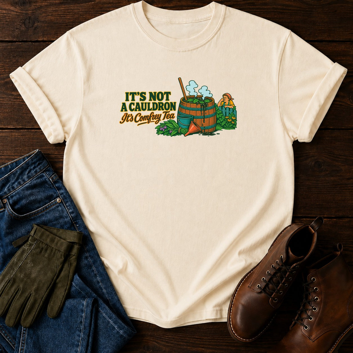 It's Not A Cauldron It's Comfrey Tea T-Shirt — Ivory