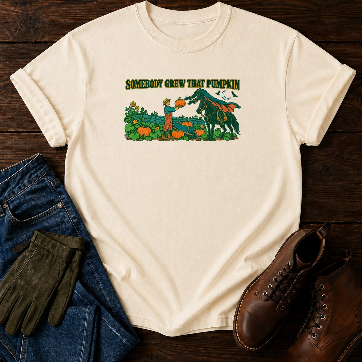 Somebody Grew That Pumpkin T-Shirt — Ivory