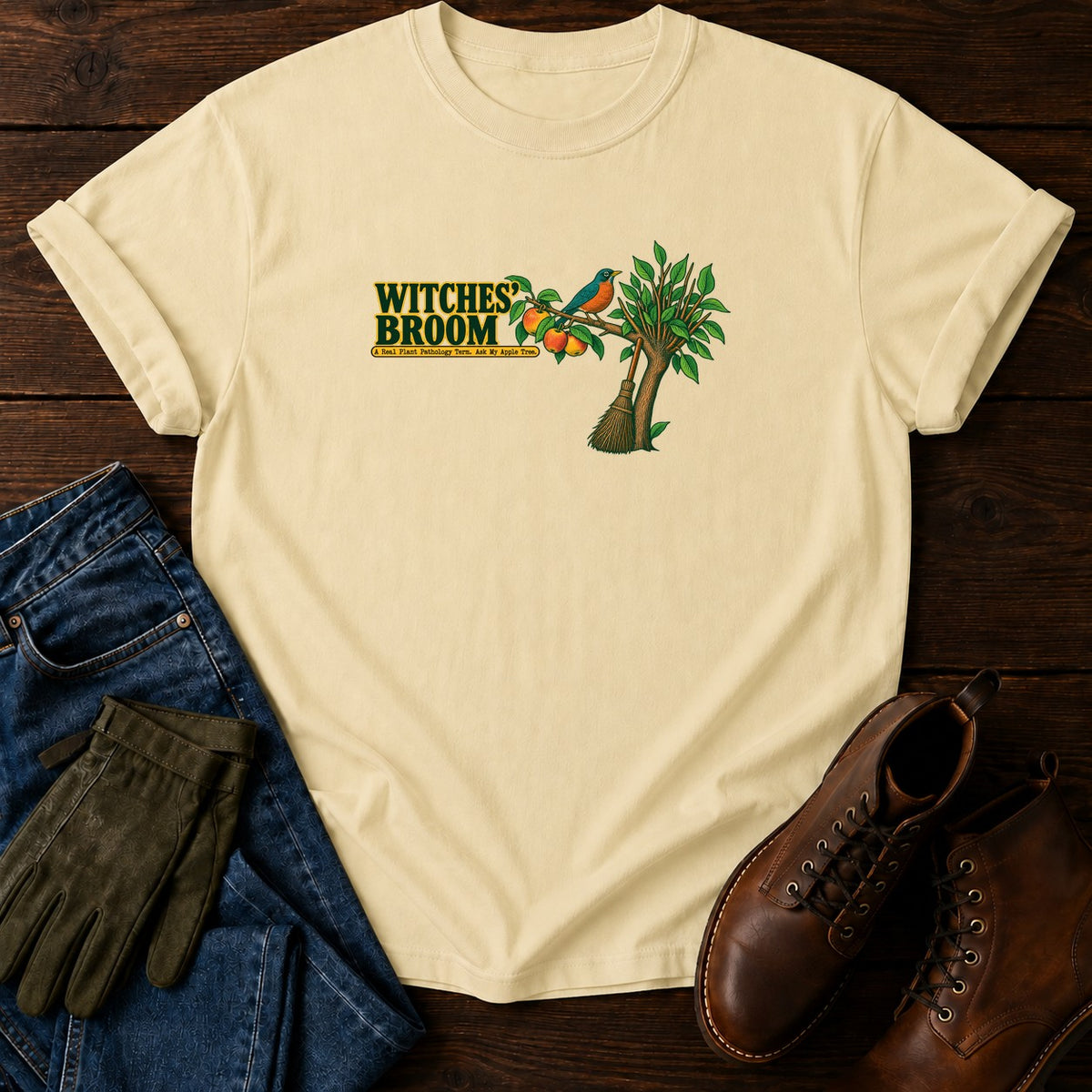 Witches' Broom T-Shirt — Butter