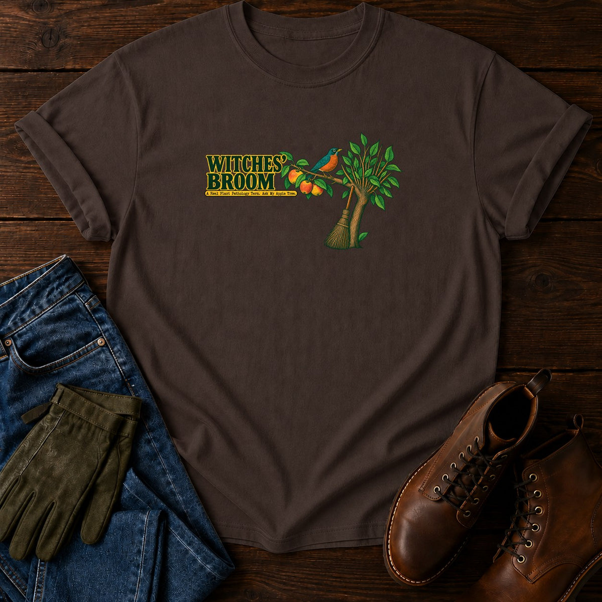 Witches' Broom T-Shirt — Espresso
