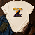 She Owns The Cold Frame Black Cat Halloween T-Shirt — Ivory