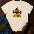 He Only Scares Me Scarecrow Crows Halloween T-Shirt — Ivory
