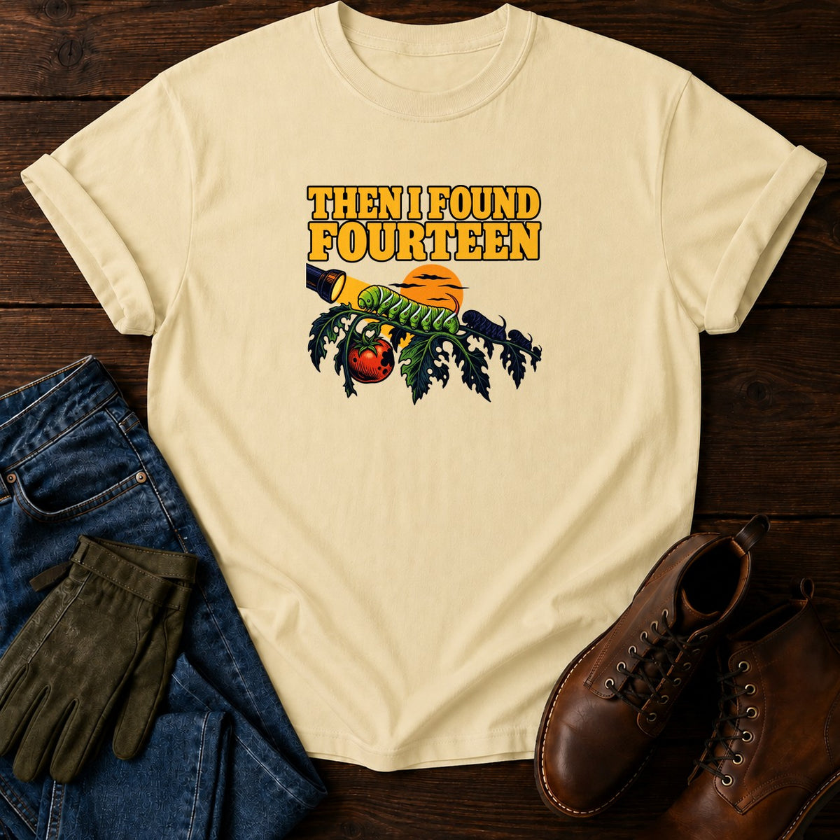 Then I Found Fourteen Hornworm Halloween Garden T-Shirt — Butter