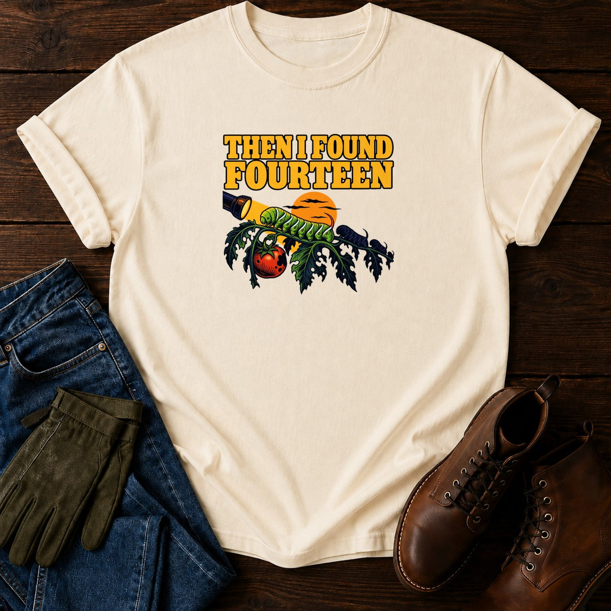 Then I Found Fourteen Hornworm Halloween Garden T-Shirt — Ivory