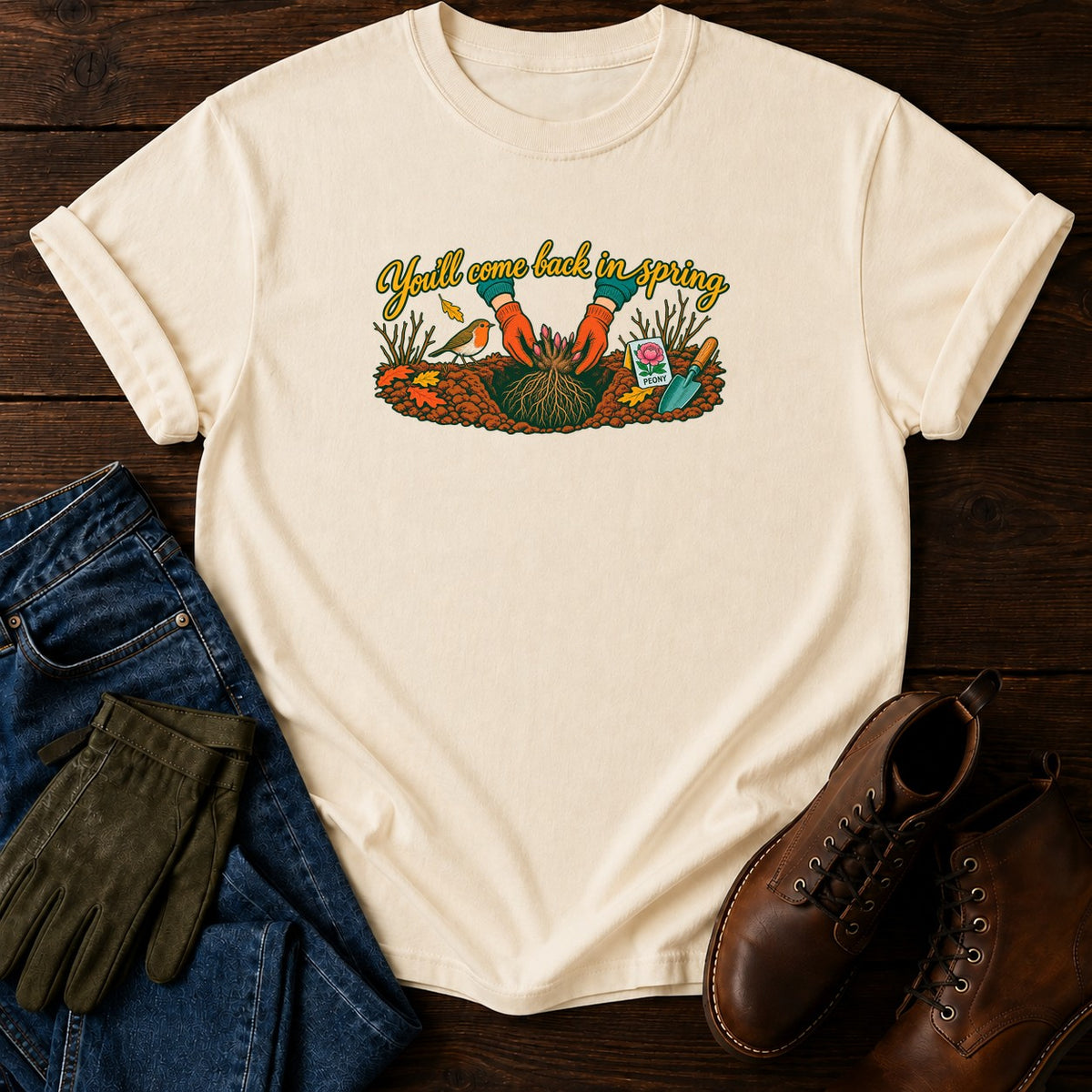 You'll Come Back In Spring T-Shirt — Ivory
