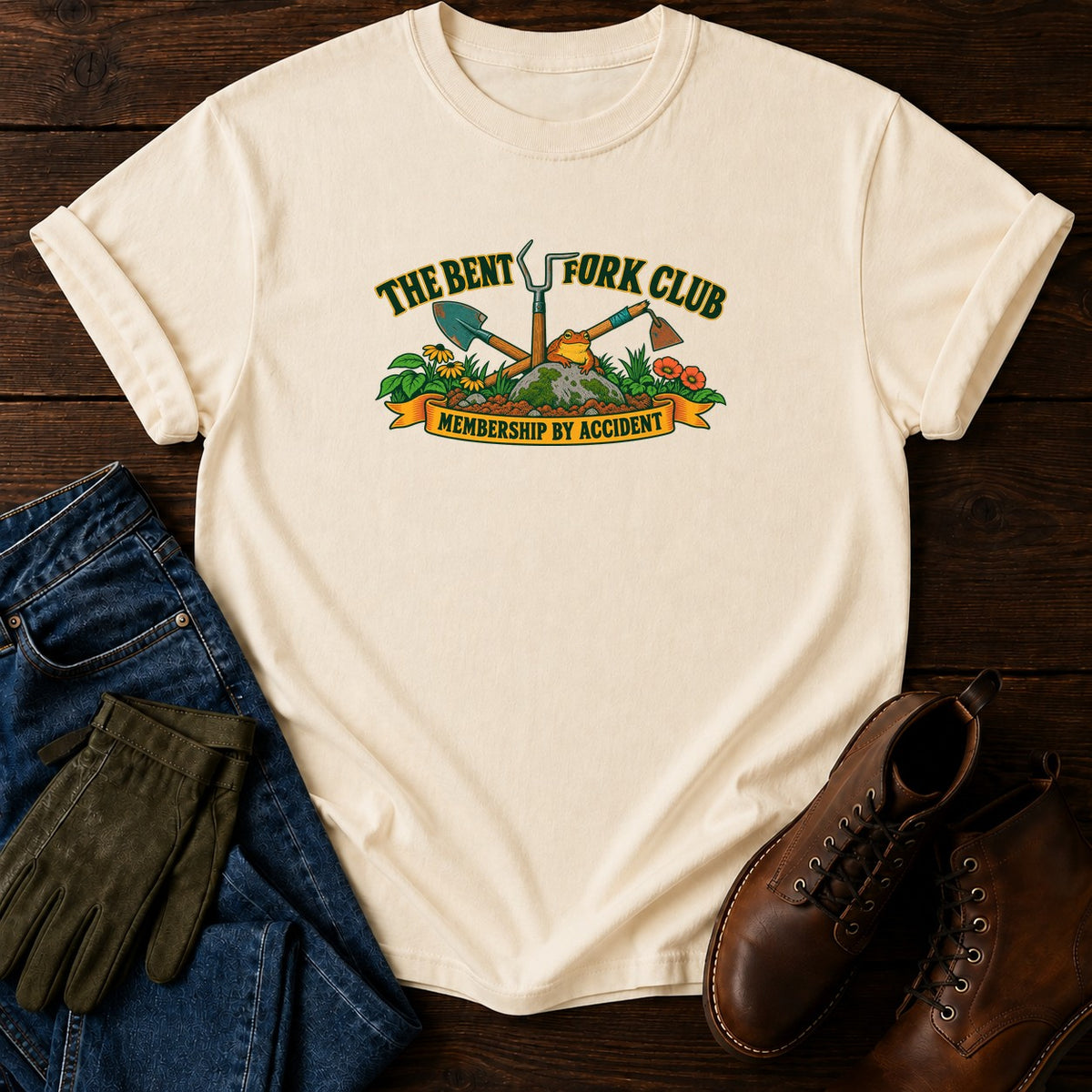 The Bent Fork Club T-Shirt — Ivory
