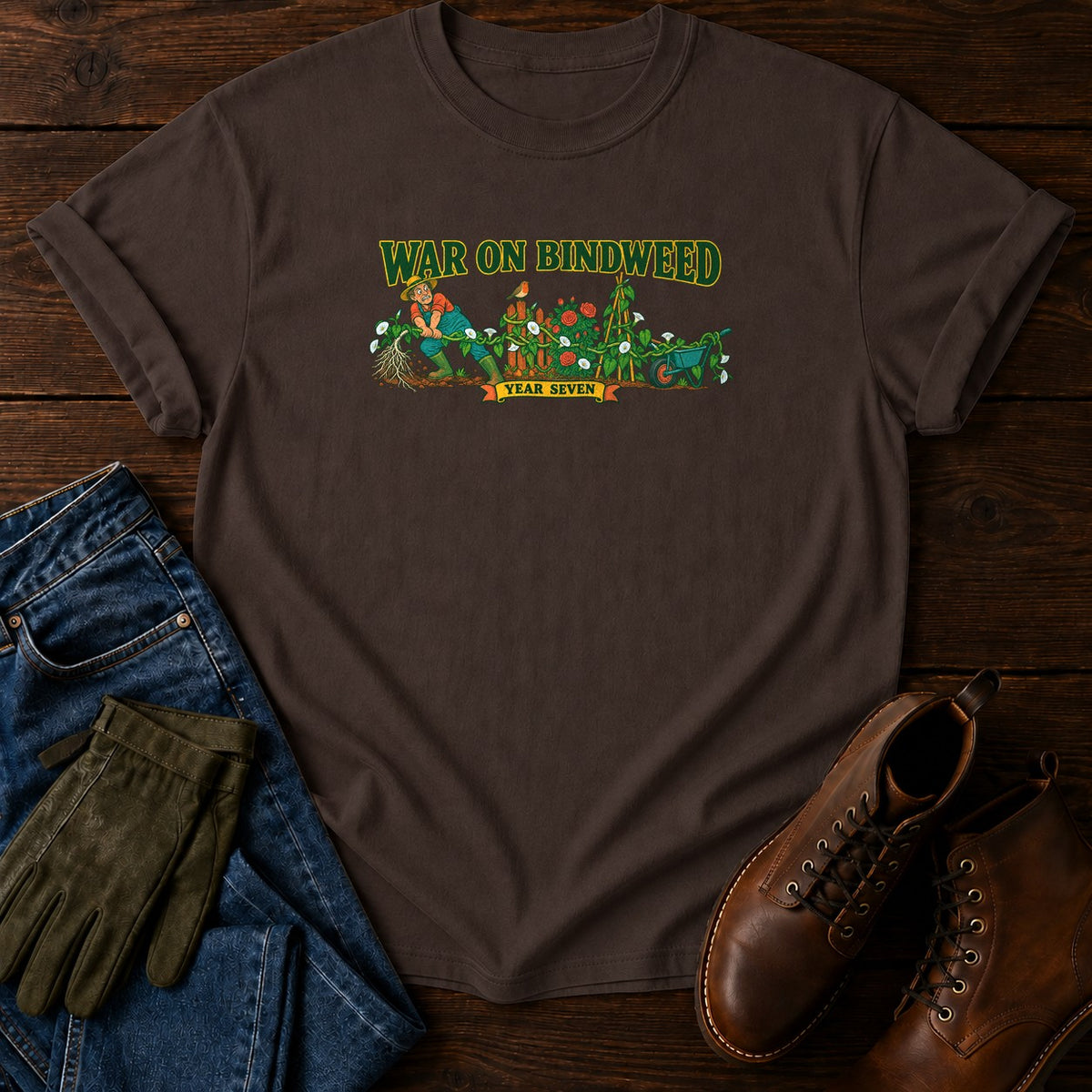 War On Bindweed T-Shirt — Espresso