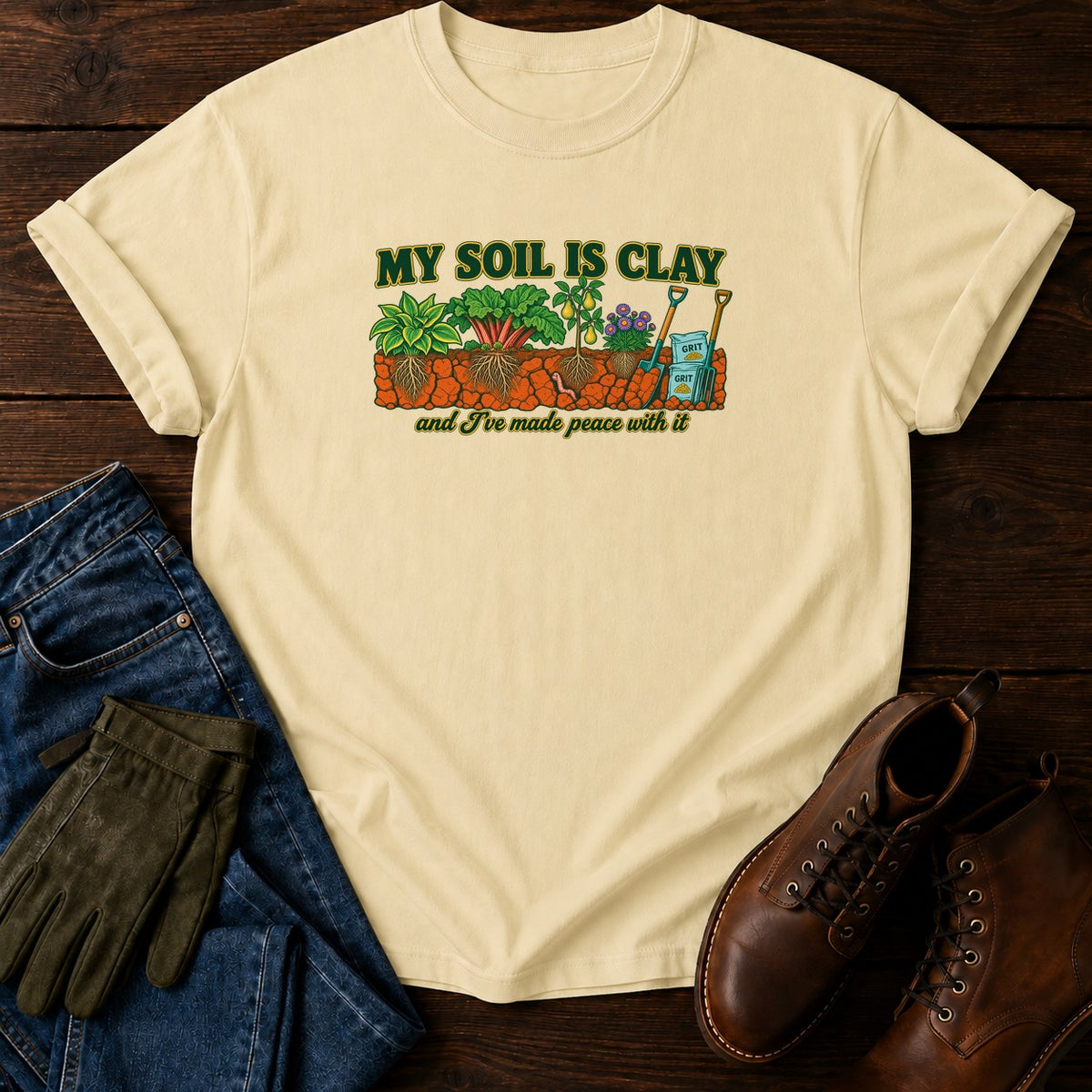 My Soil Is Clay T-Shirt — Butter