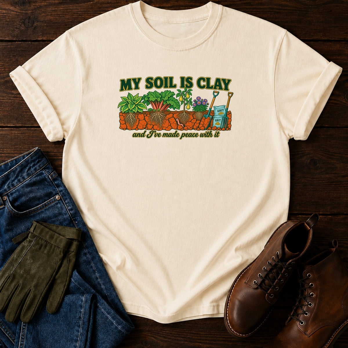 My Soil Is Clay T-Shirt — Ivory
