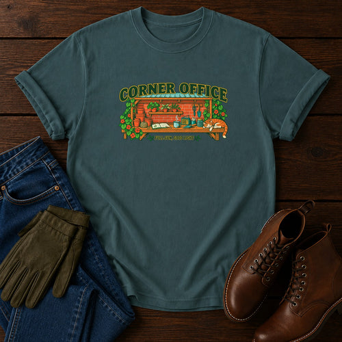 Corner Office T-Shirt — Blue Spruce