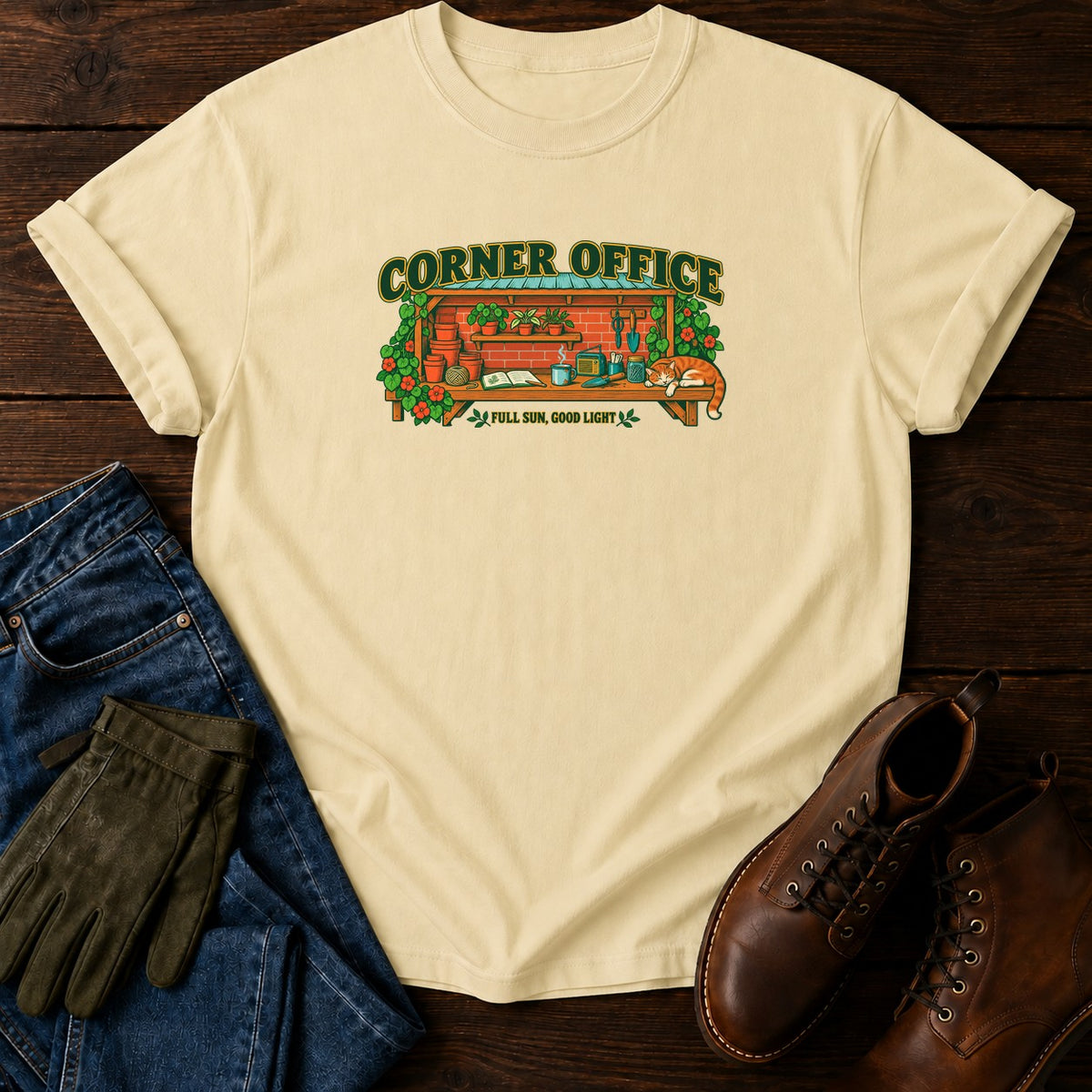 Corner Office T-Shirt — Butter