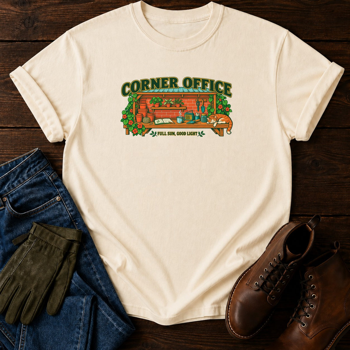 Corner Office T-Shirt — Ivory
