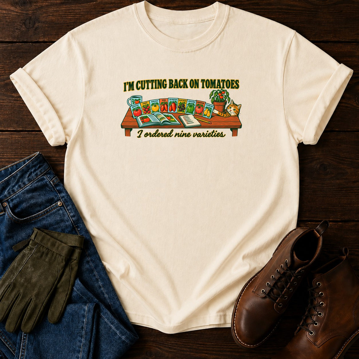 I'm Cutting Back On Tomatoes T-Shirt — Ivory