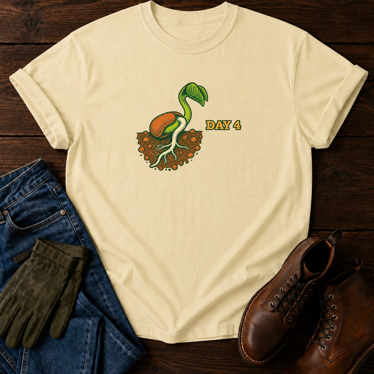 Day 4 Seedling T-Shirt — Butter