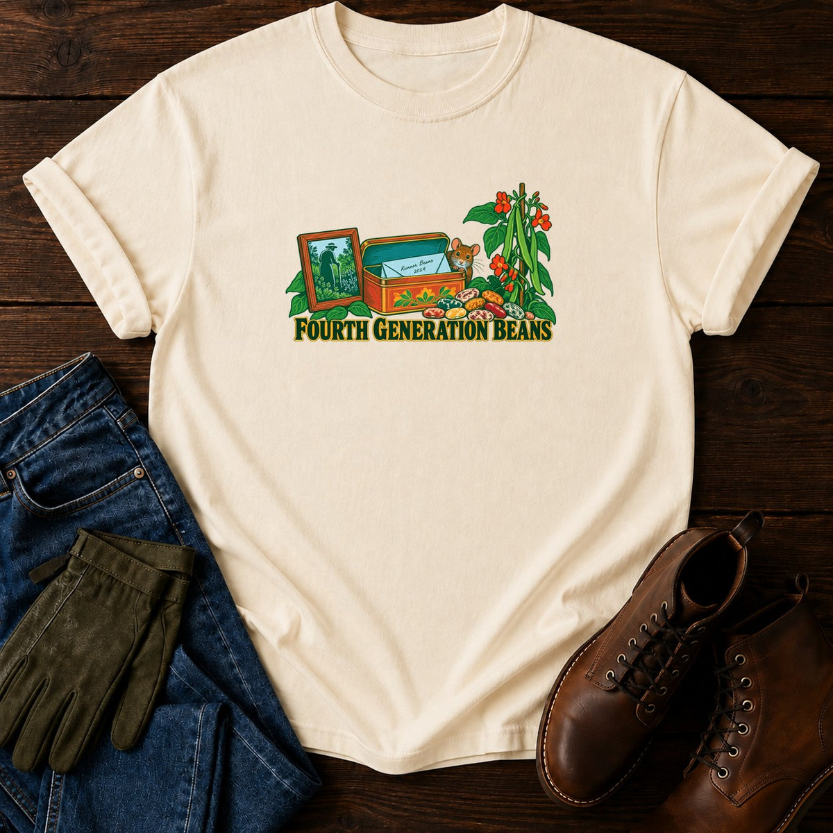 Fourth Generation Beans T-Shirt — Ivory