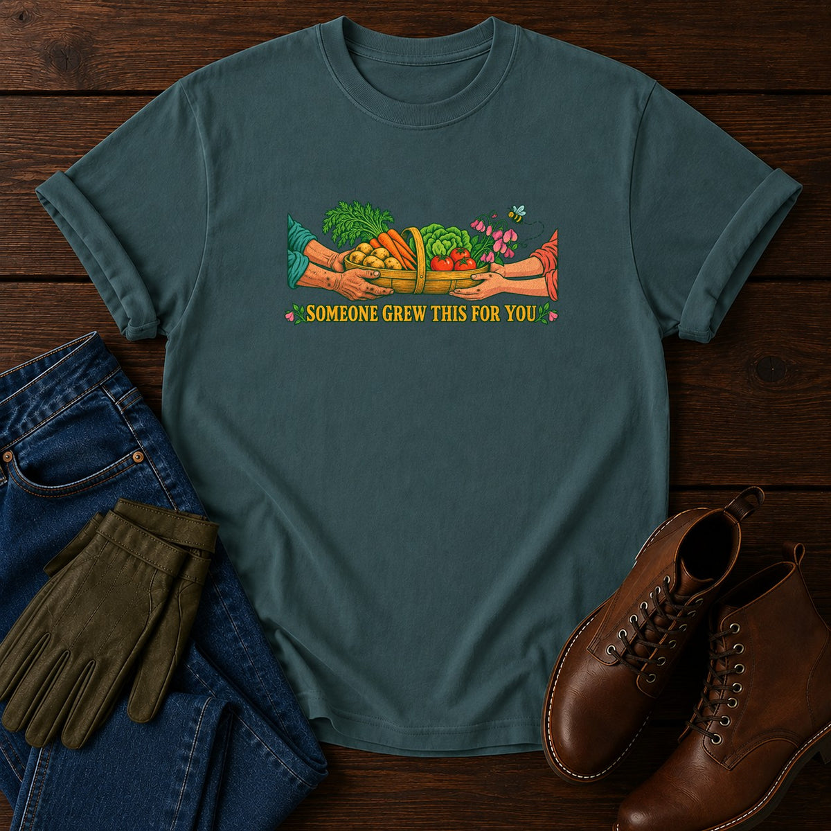 Someone Grew This For You T-Shirt — Blue Spruce