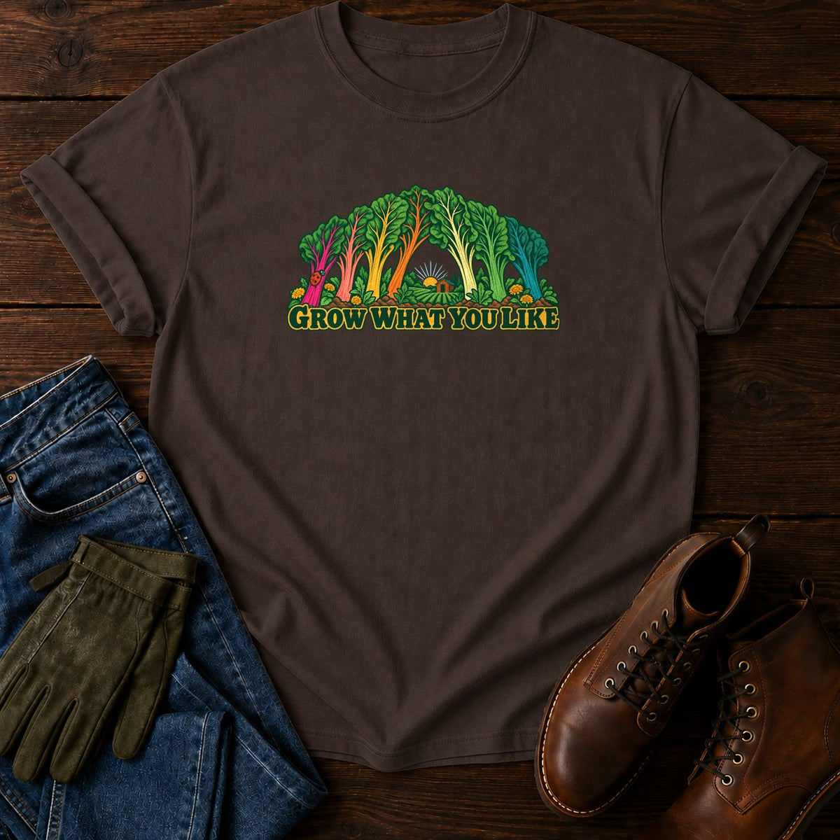 Grow What You Like T-Shirt — Espresso