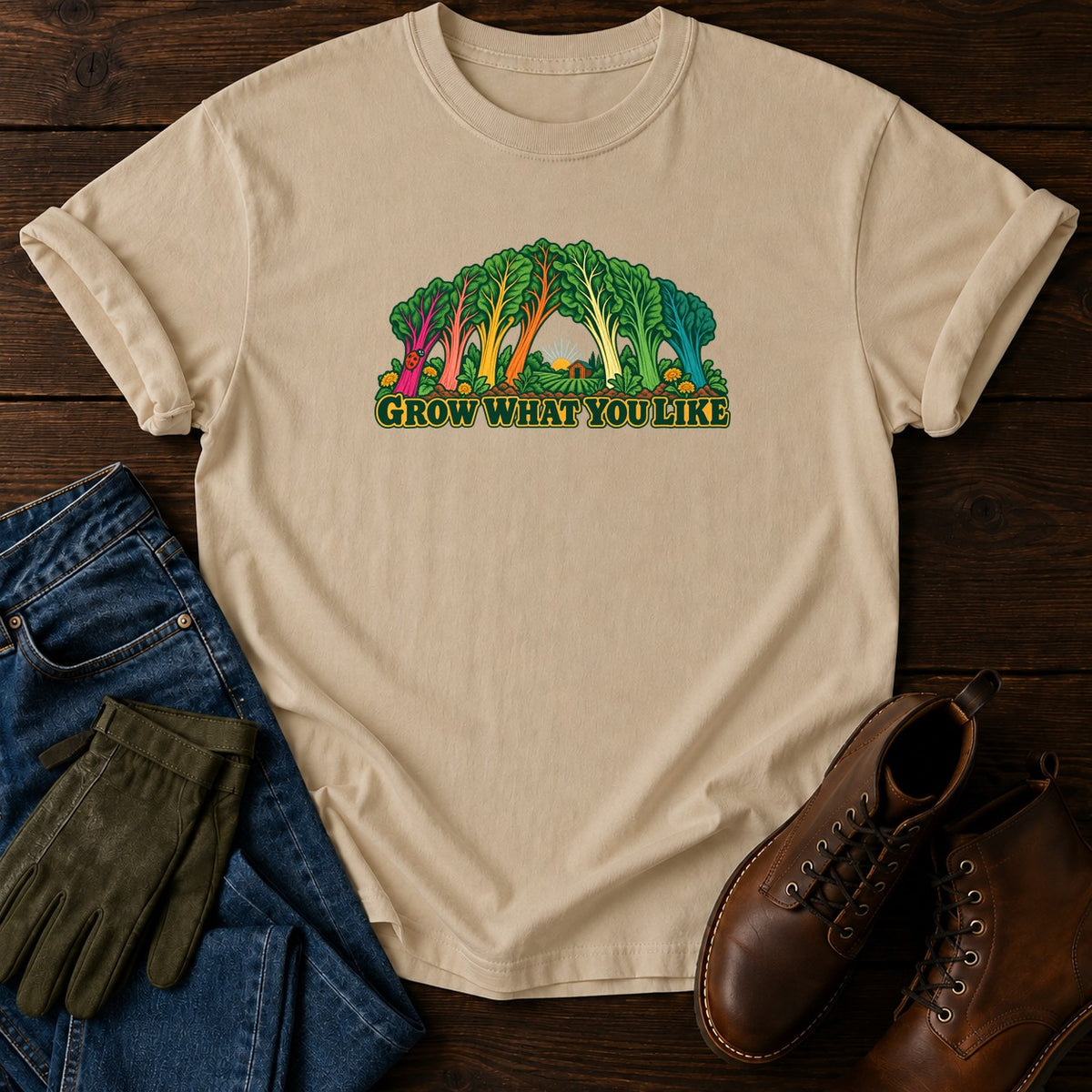 Grow What You Like T-Shirt — Sandstone