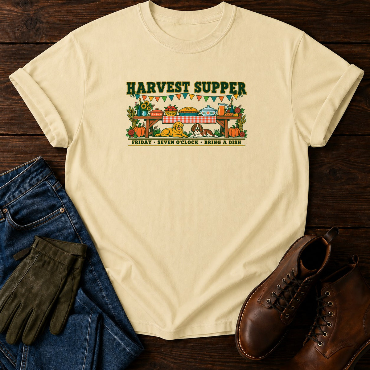 Harvest Supper T-Shirt — Butter