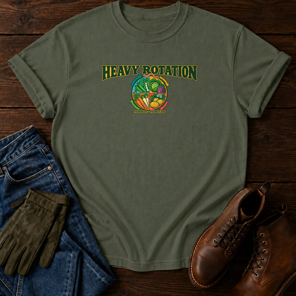 Heavy Rotation T-Shirt — Moss