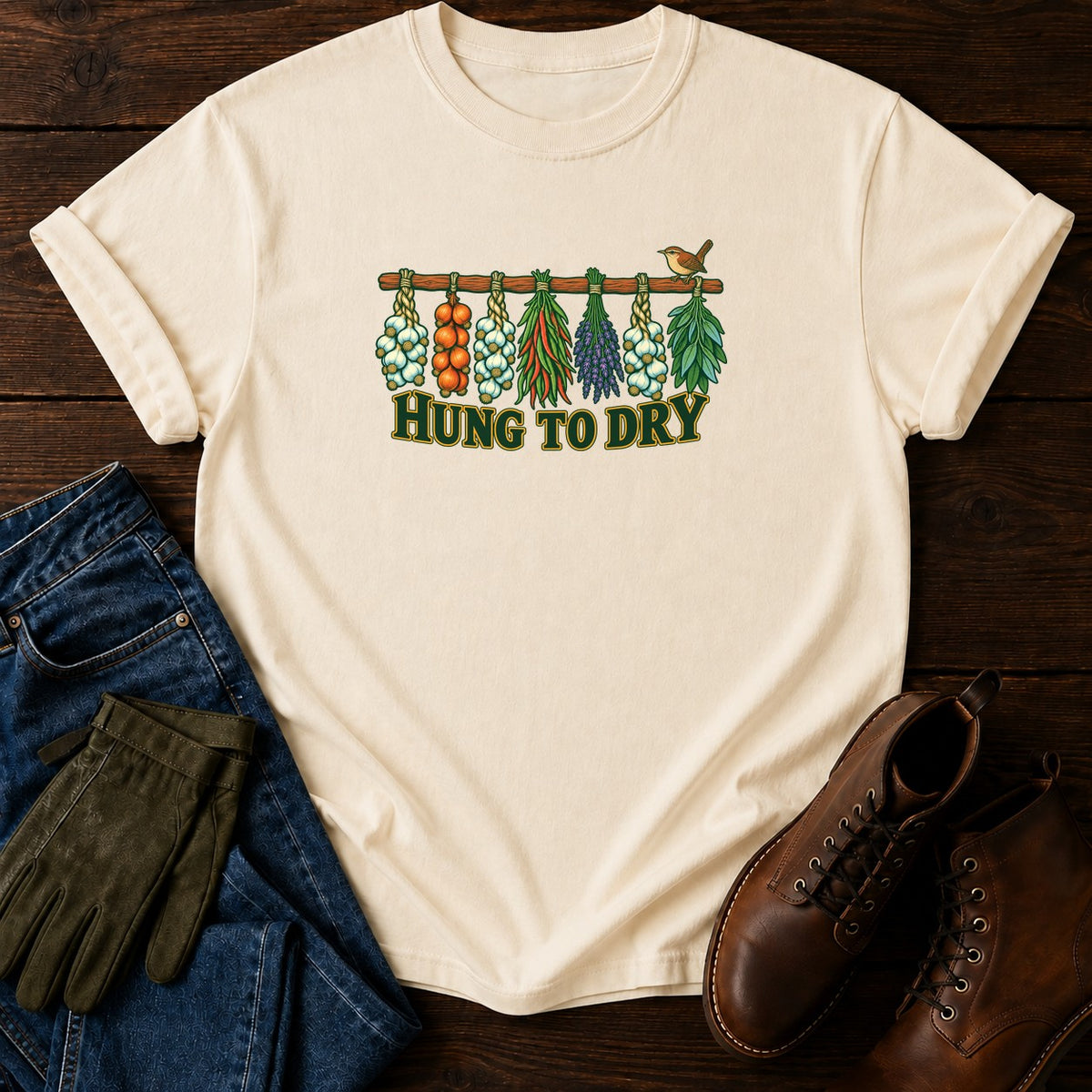 Hung To Dry T-Shirt — Ivory