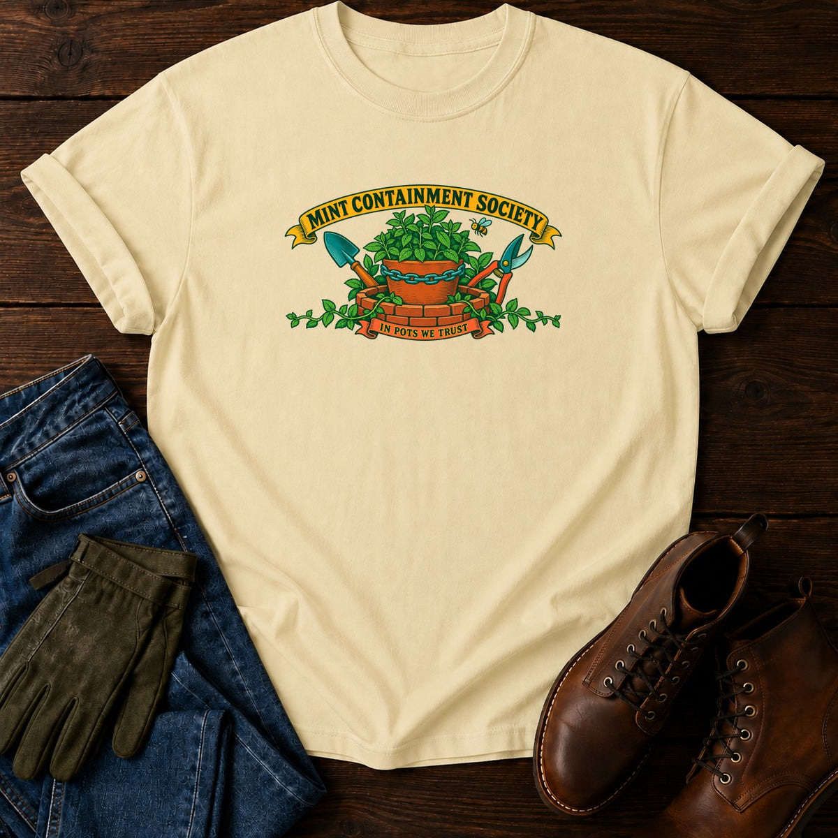 Mint Containment Society T-Shirt — Butter