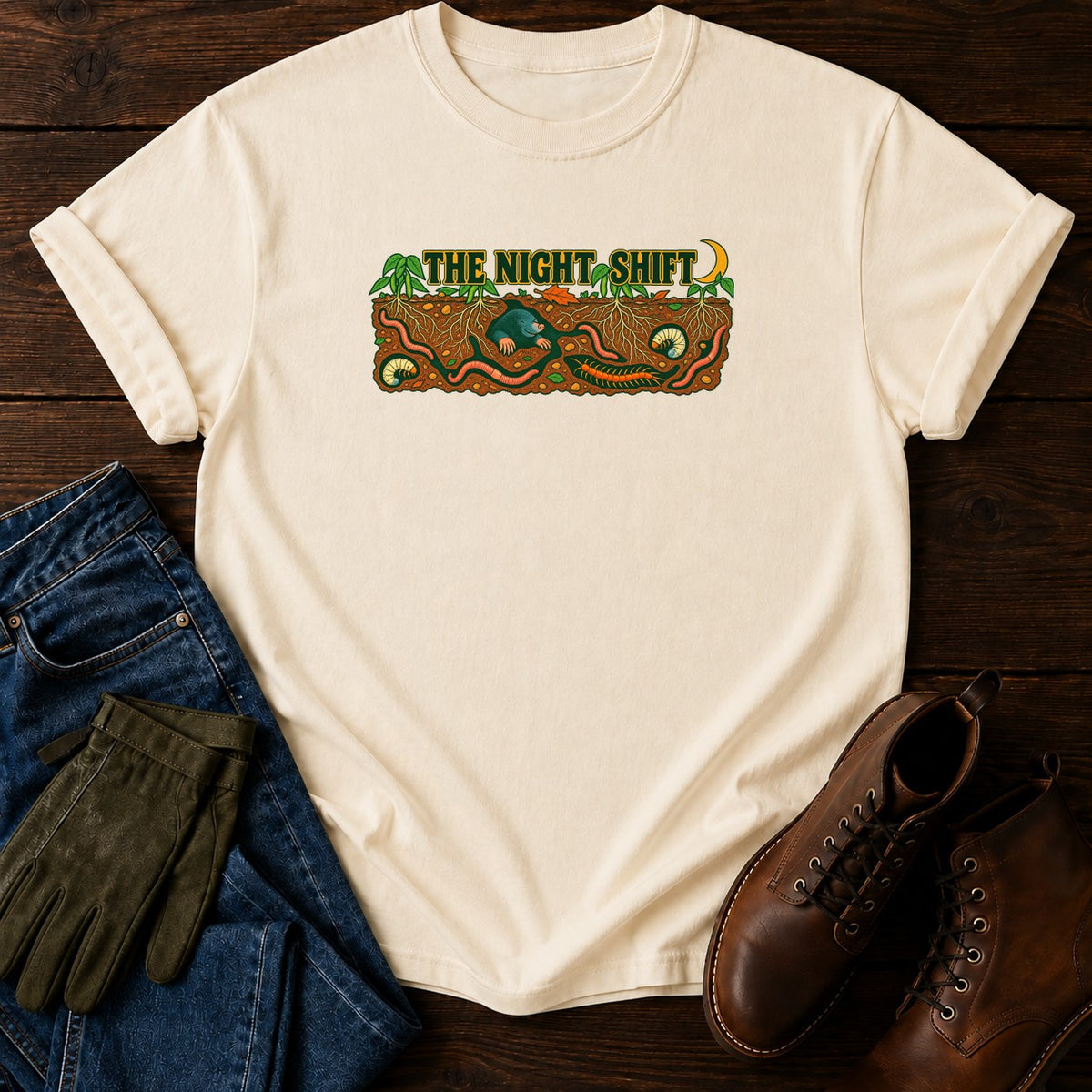 The Night Shift T-Shirt — Ivory