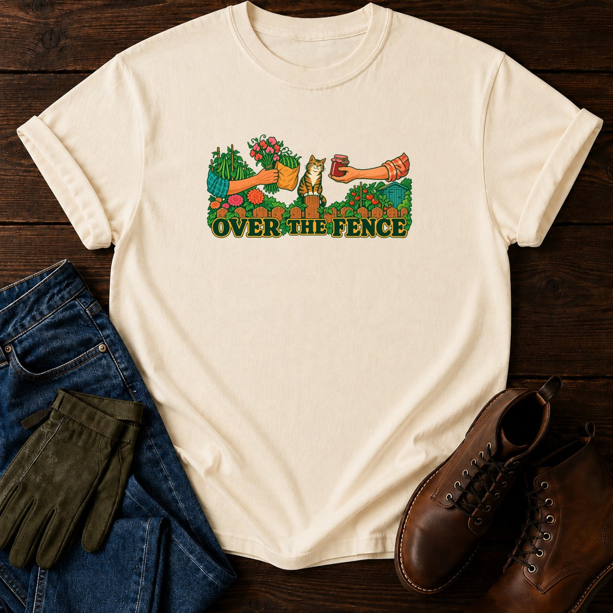 Over The Fence T-Shirt — Ivory