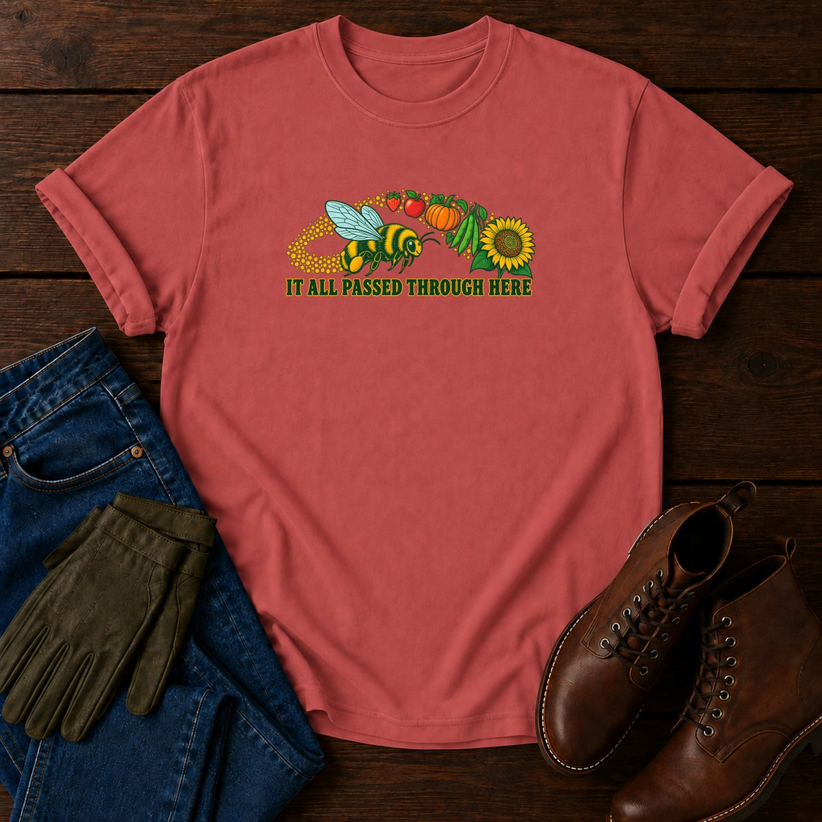It All Passed Through Here T-Shirt — Crimson
