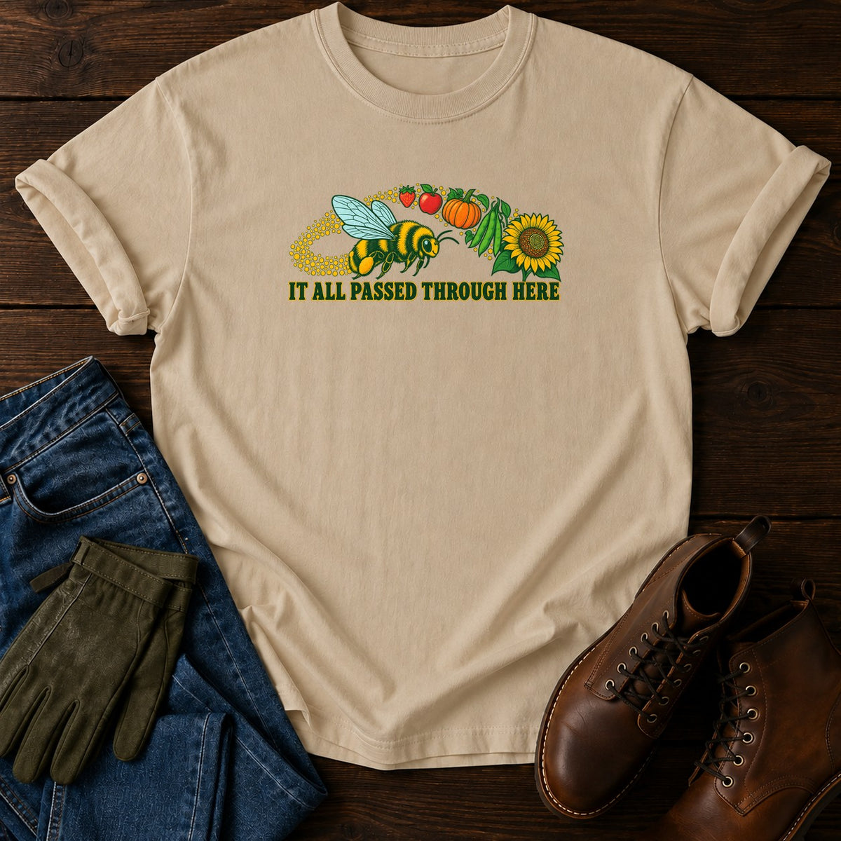 It All Passed Through Here T-Shirt — Sandstone