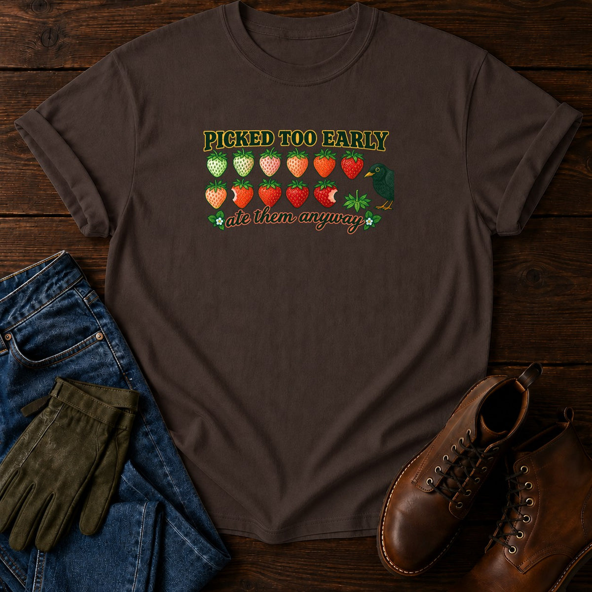 Picked Too Early T-Shirt — Espresso